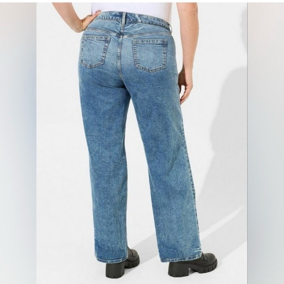 TORRID Perfect Wide Leg Vintage‎ Stretch Jean Y2K Baggy Acid Wash Size 20R - Picture 3 of 11